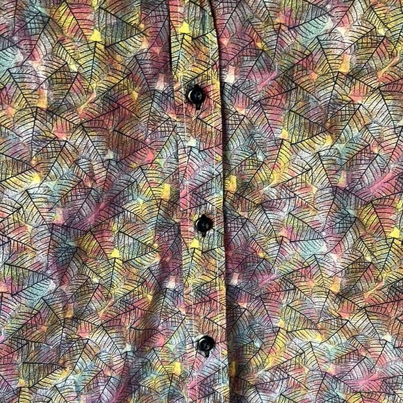 1 Like No Other Men’s Vibrant Pattern Long Sleeve Button Down - Picture 3 of 7